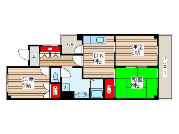 リシェス久米川２号館の物件間取画像